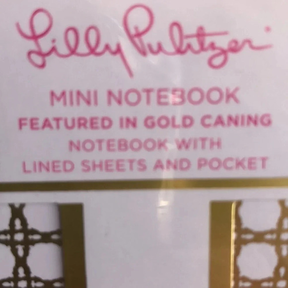 Lilly Pulitzer mini notebook Gold Caning New in Package - Picture 2 of 5